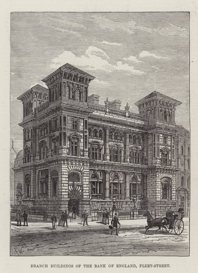 Filiaalgebouwen van de Bank of England, Fleet-Street door Frank Watkins